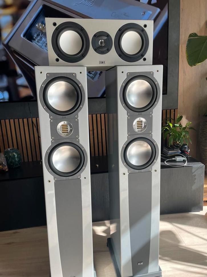ELAC FS 208.2 Luidsprekers en elac center, Audio, Tv en Foto, Luidsprekers, Gebruikt, Front, Rear of Stereo speakers, 120 watt of meer
