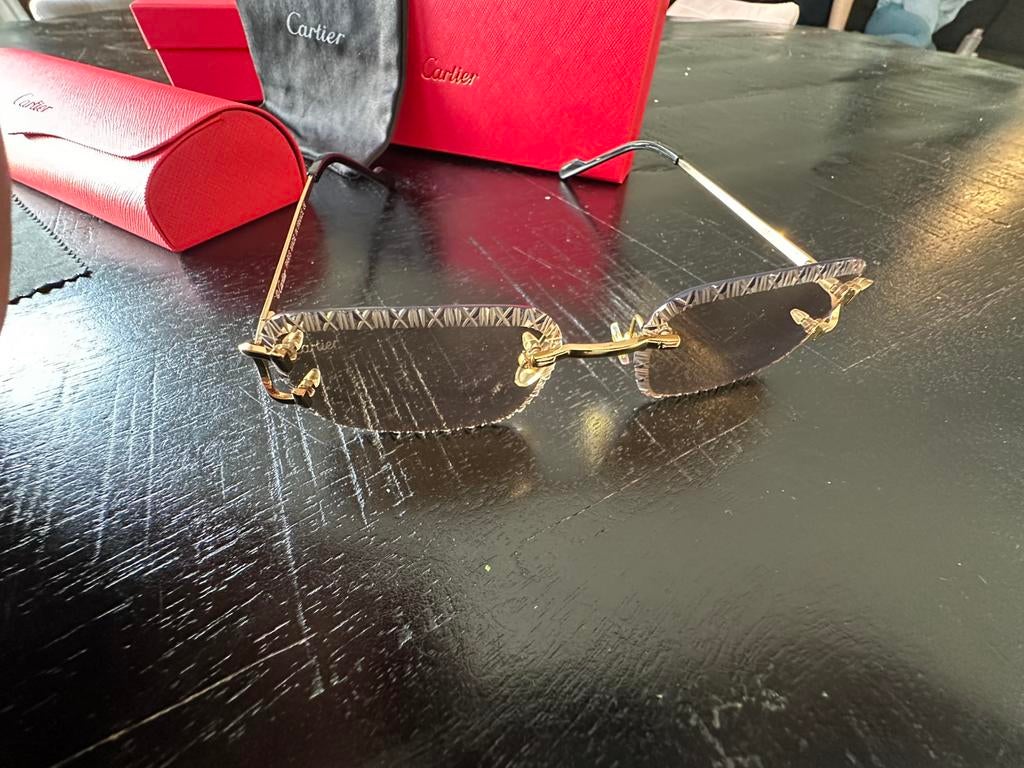 Zonnebril heren cartier, Ophalen of Verzenden, Zo goed als nieuw, Zwart, Overige merken