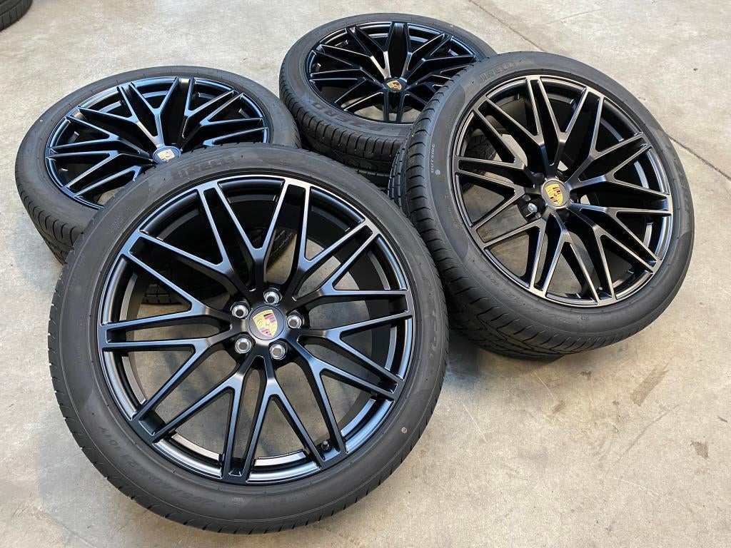 21 inch originele velgen + zomerbanden Porsche Macan, 265 mm, Banden en Velgen, Nieuw, Porsche