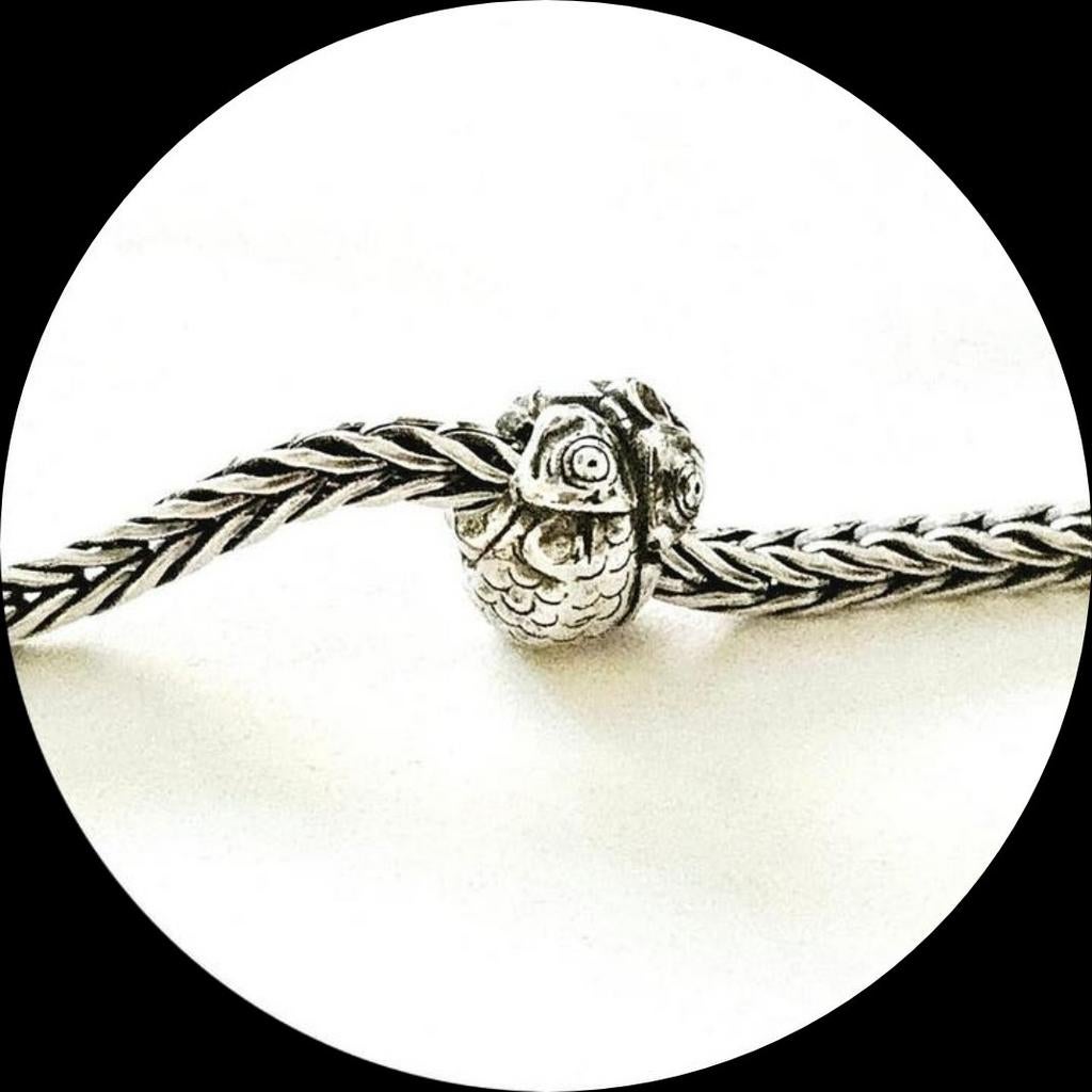 Trollbeads Vissen 11351 / sterrenbeeld 20-2 tot 20-3, Ophalen of Verzenden, Zo goed als nieuw, Trollbeads, 1 bedel
