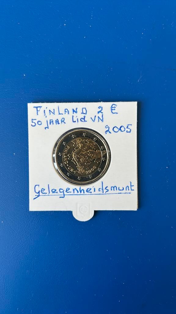 Finland 2 euro 2005 50 jaar lid VN gelegenheidsmunt, Ophalen of Verzenden, Finland, 2 euro