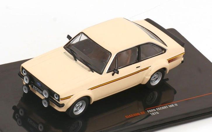 JSN IXO 1:43 Ford Escort MK II, beige, 1976, in vitrine, Hobby en Vrije tijd, Modelauto's | 1:43, Nieuw, Auto, Overige merken