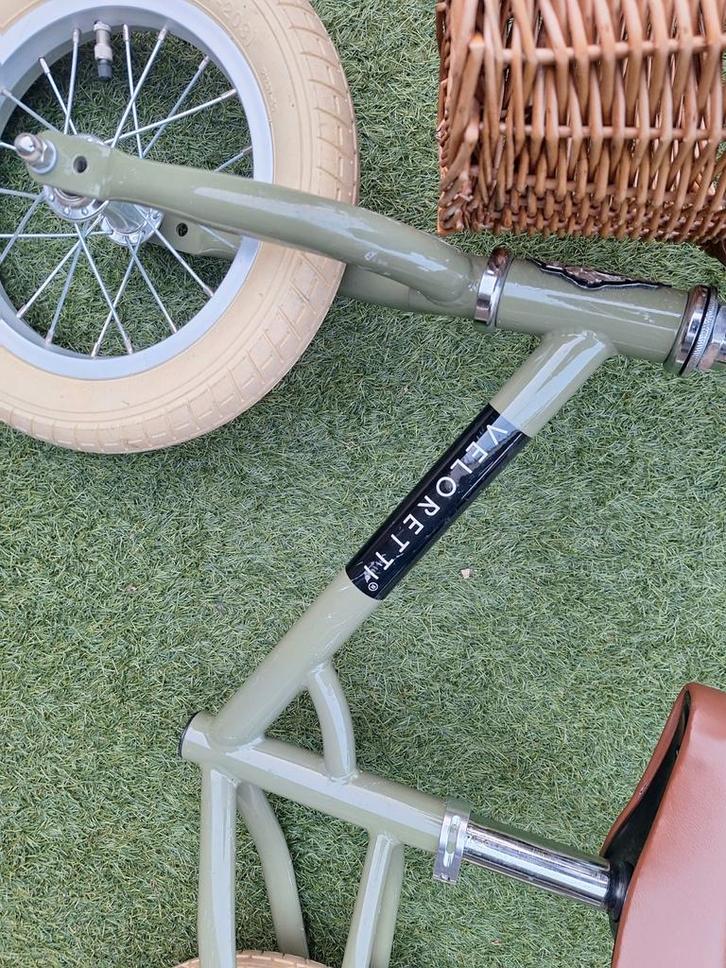 Velloretti tweewieler 'Desert Moss' met rieten mandje, Fietsen en Brommers, Fietsen | Driewielers, Zo goed als nieuw, Ophalen of Verzenden