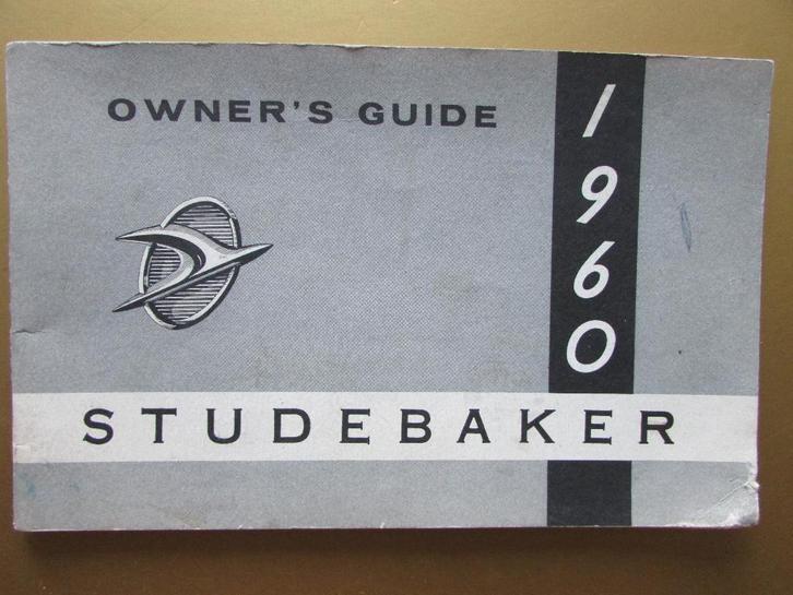 1960 Studebaker owner's manual, Engels, Auto diversen, Handleidingen en Instructieboekjes, Ophalen of Verzenden