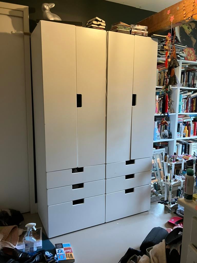 Twee witte IKEA kasten, Huis en Inrichting, Kasten | Lockerkasten, Ophalen, Gebruikt, IKEA minimalistisch Scandinavisch modern