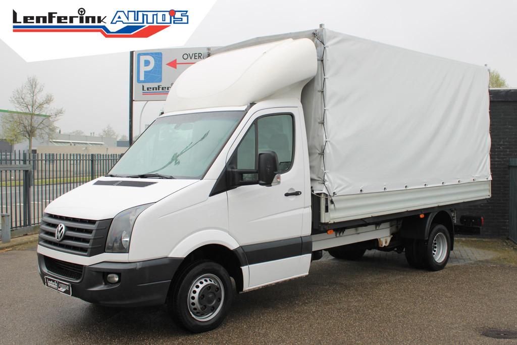 Volkswagen Crafter 2.0 TDI 163 pk Pick Up met Huif / Open La, Auto's, Euro 5, Gebruikt, Zwart, 4 cilinders