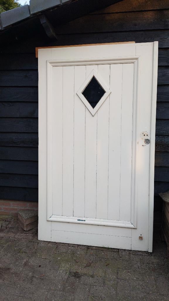 Dubbele houten deur voor schuur, Ophalen, Gebruikt, 120 cm of meer, Overige typen