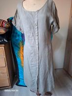 Linnen jurk met knoopjes, maat M, Maat 38/40 (M), Overige kleuren, Ophalen of Verzenden, Onder de knie