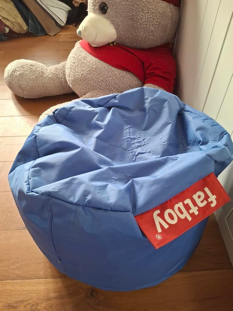 Fatboy poef blauw MOET VANDAAG OPGEHAALD WORDEN !!!!!, Ophalen of Verzenden