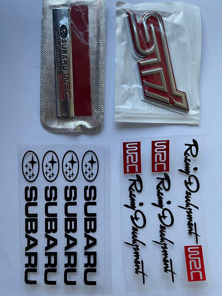 Nieuwe Subaru Stickers en Emblemen - WRC Racing Development, Ophalen of Verzenden
