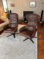 Twee Luxe relax fauteuils - Elektrisch en verstelbaar, Ophalen, Gebruikt, Leer, 75 tot 100 cm