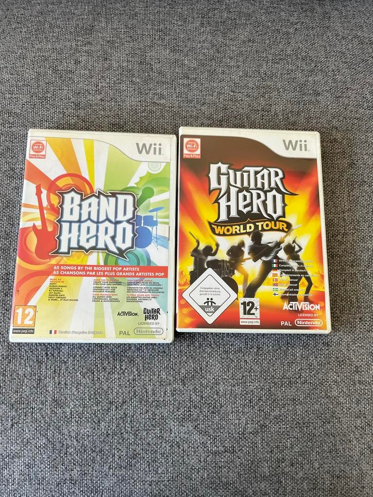 Band Hero & Guitar Hero World Tour - Wii Games, Muziek, Gebruikt, Eén computer, Ophalen of Verzenden