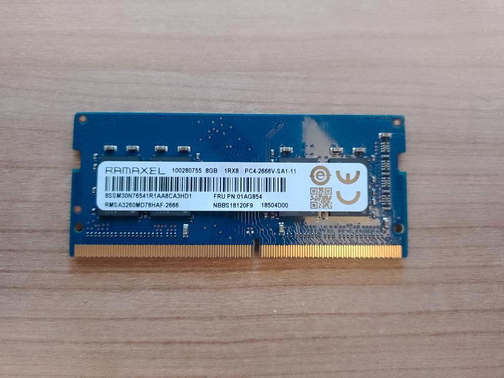 8GB 1Rx8 PC4-2666V-SA1-11 RAMAXEL Dimm, Computers en Software, RAM geheugen, DDR4, 8 GB, Ophalen of Verzenden, Zo goed als nieuw