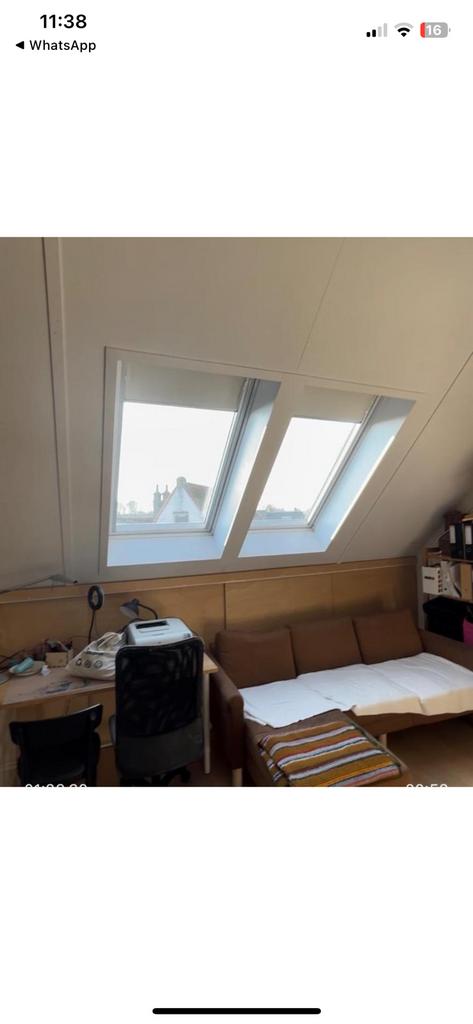 2 maal Velux Dakraam dubbel glas incl rolgordijnen, Doe-het-zelf en Verbouw, Kozijnen en Schuifpuien, 75 tot 150 cm, Kunststof