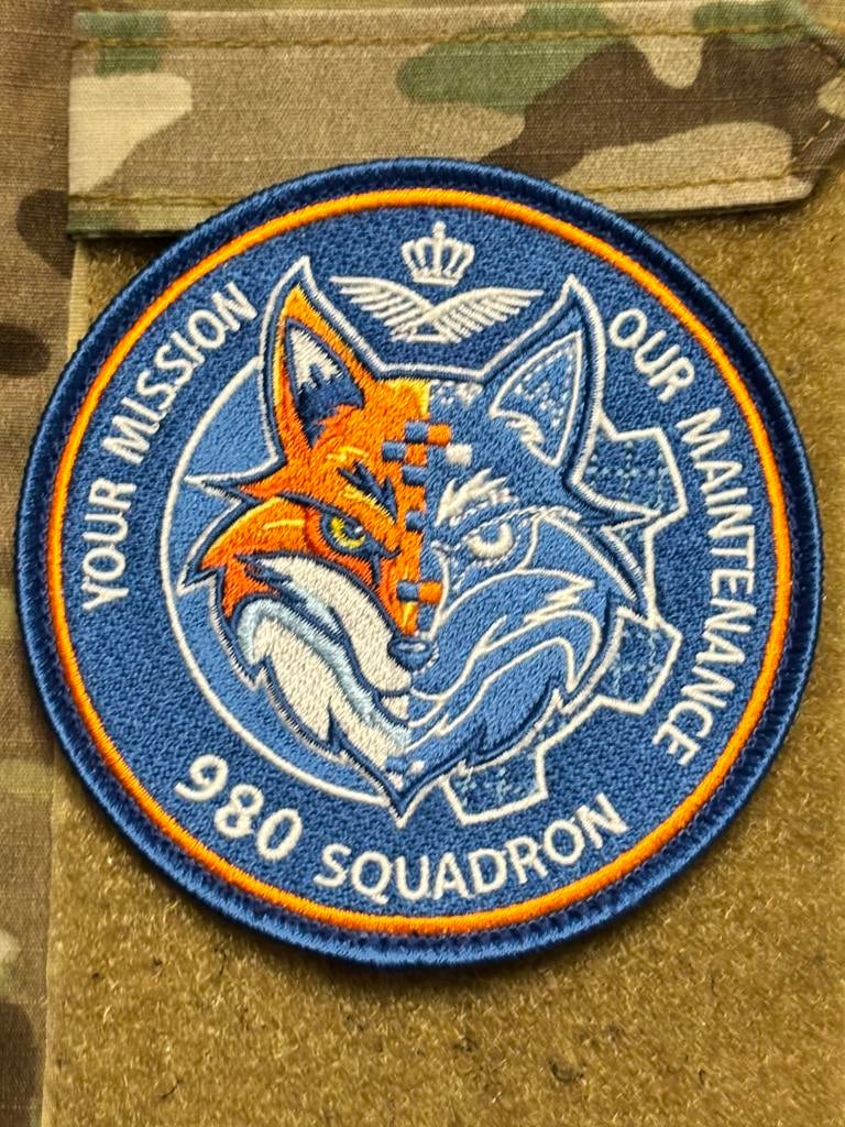 Embleem 980 SQN klu, Verzenden, Luchtmacht, Nederland, Embleem of Badge