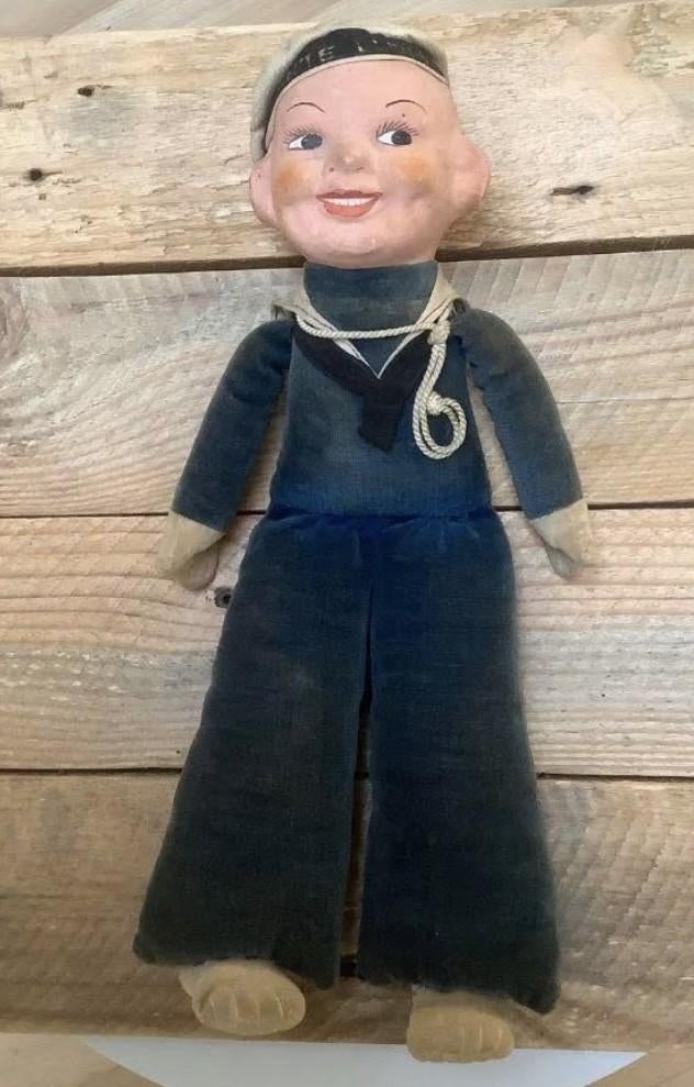 Oude matrozen pop van Holland America Lijn, Antiek en Kunst, Ophalen of Verzenden