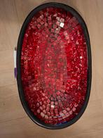 Schaal met rood glas mozaïek, Ophalen of Verzenden