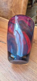 Vintage Murano Vaas - Gemêleerd Rood Glas, 16 cm, Antiek en Kunst, Ophalen of Verzenden