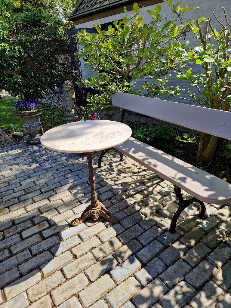 Frans bistro tafeltje, Ophalen, Nieuw, Rechthoekig, Metaal