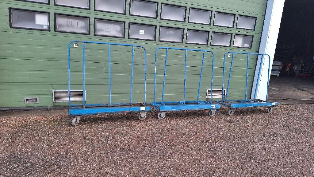 platenwagen bouwwinkelwagen langmatriaalwagen, Ophalen, Gebruikt, Transportkar, 100 liter of meer