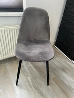 (Eetkamerstoel) Kwantum - Grijs velvet, Huis en Inrichting, Stoelen, Ophalen, Gebruikt, Eén, Stof