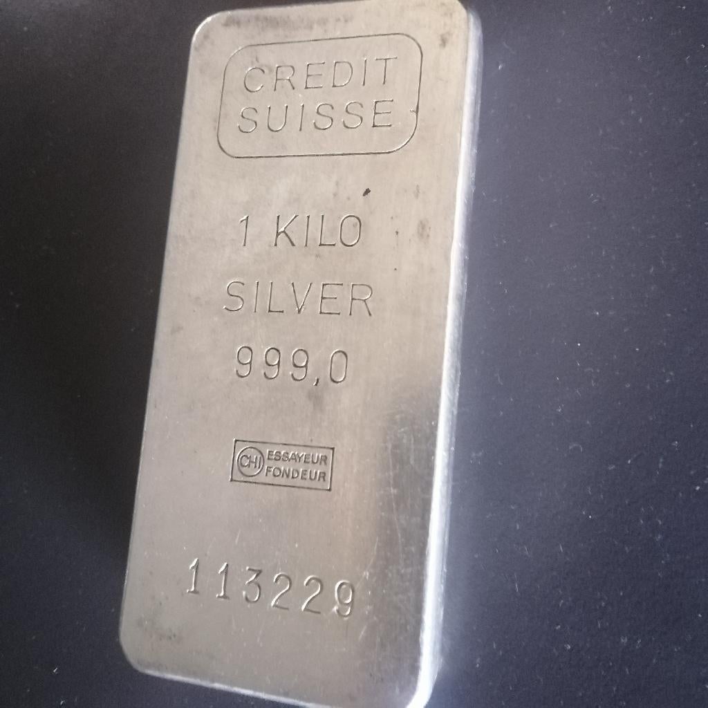 Zilverbaar lbma. 999. 1 kilo, Postzegels en Munten, Edelmetalen en Baren, Ophalen, Zilver