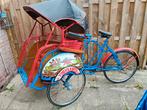 Becak (riksja) Indonesische fietstaxi, Fietsen en Brommers, Ophalen, Zo goed als nieuw, 2 kinderen, Huif