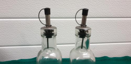 Olie schenker van glas met schenktuit, Ophalen of Verzenden, 'T Olde Gre-j, Info@toldegrej.nl, Endepoelstraat 20f Didam