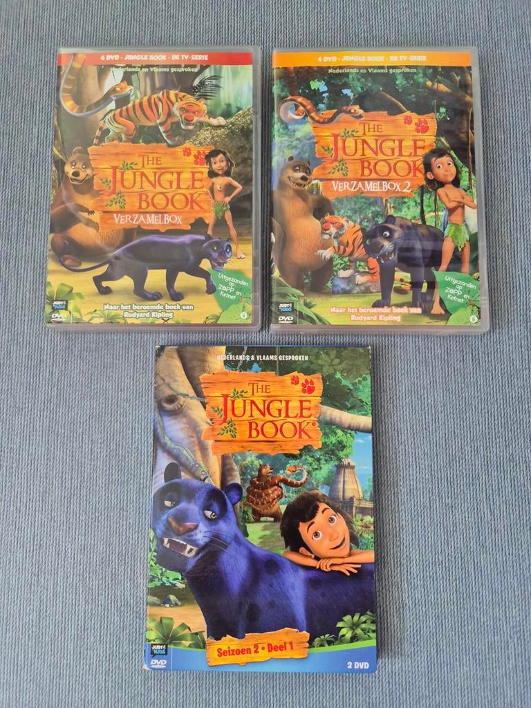 The Jungle Book DVD's - Verzameling (3 stuks), Cd's en Dvd's, Dvd's | Kinderen en Jeugd, Avontuur, Gebruikt, Alle leeftijden, Boxset
