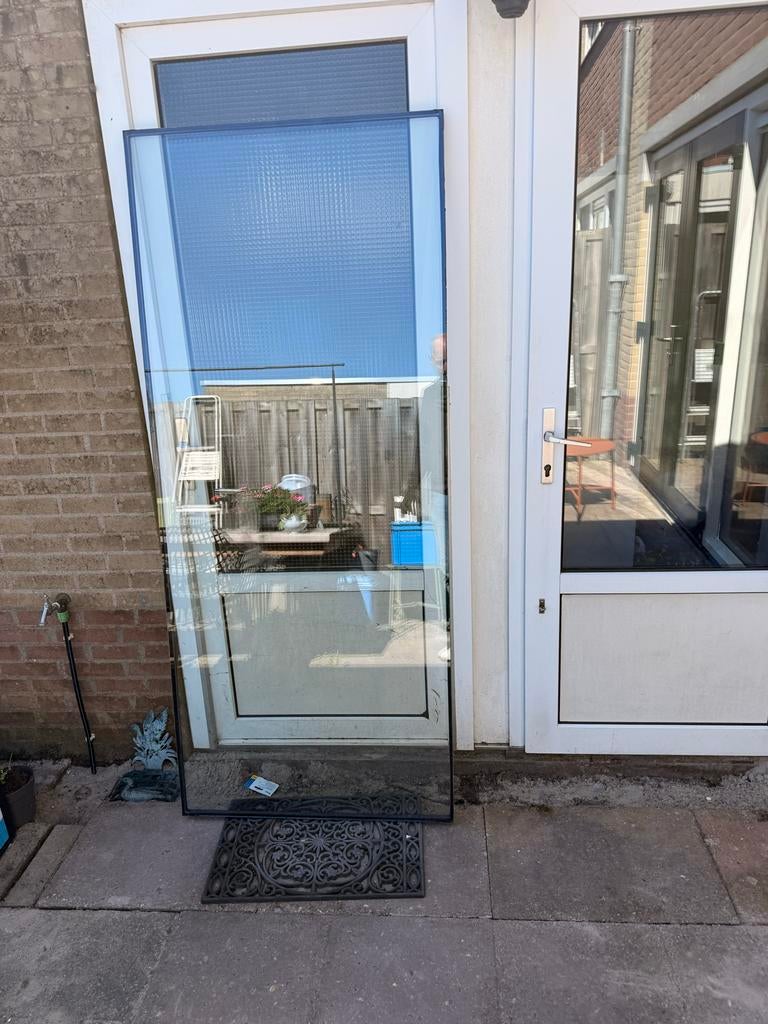 HR++ Gelaagd Dubbel Glas - 813x1913mm - Warm Edge Zwart, Doe-het-zelf en Verbouw, Glas en Ramen, Ophalen, Gevelraam of Ruit, 80 tot 120 cm