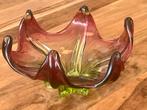 Murano-stijl glazen schaal roze-groen, jaren '50-'70, Antiek en Kunst, Antiek | Glas en Kristal, Ophalen of Verzenden