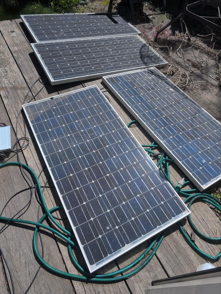 4 zonnepanelen met plug-in omvormer, Caravans en Kamperen, Ophalen