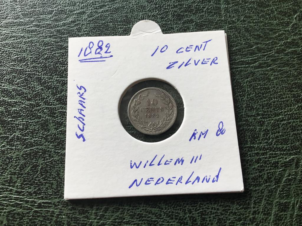 Munt 10 cent 1882 Willem 3 Nederland zilver, Ophalen of Verzenden, Koning Willem I, 10 cent, Zilver