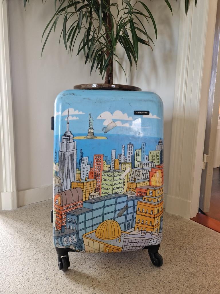 Samsonite hardcase koffer 28L NYC - 4 wielen, Ophalen, Gebruikt, Overige kleuren, Wieltjes