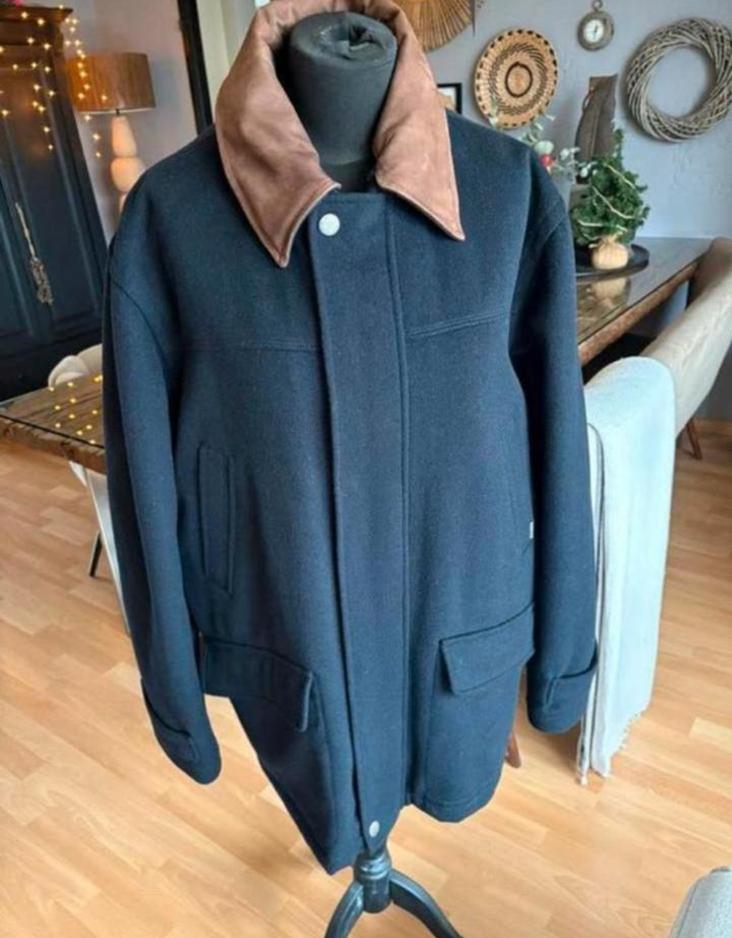McGregor mooie donkerblauwe wollen jas mt 50 ZGAN, Kleding | Heren, Jassen | Winter, Ophalen of Verzenden, Zo goed als nieuw, Maat 48/50 (M)