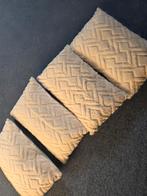 Set van 4 crèmekleurige kussens, prijs per 4, Ophalen, Zo goed als nieuw, Rechthoekig