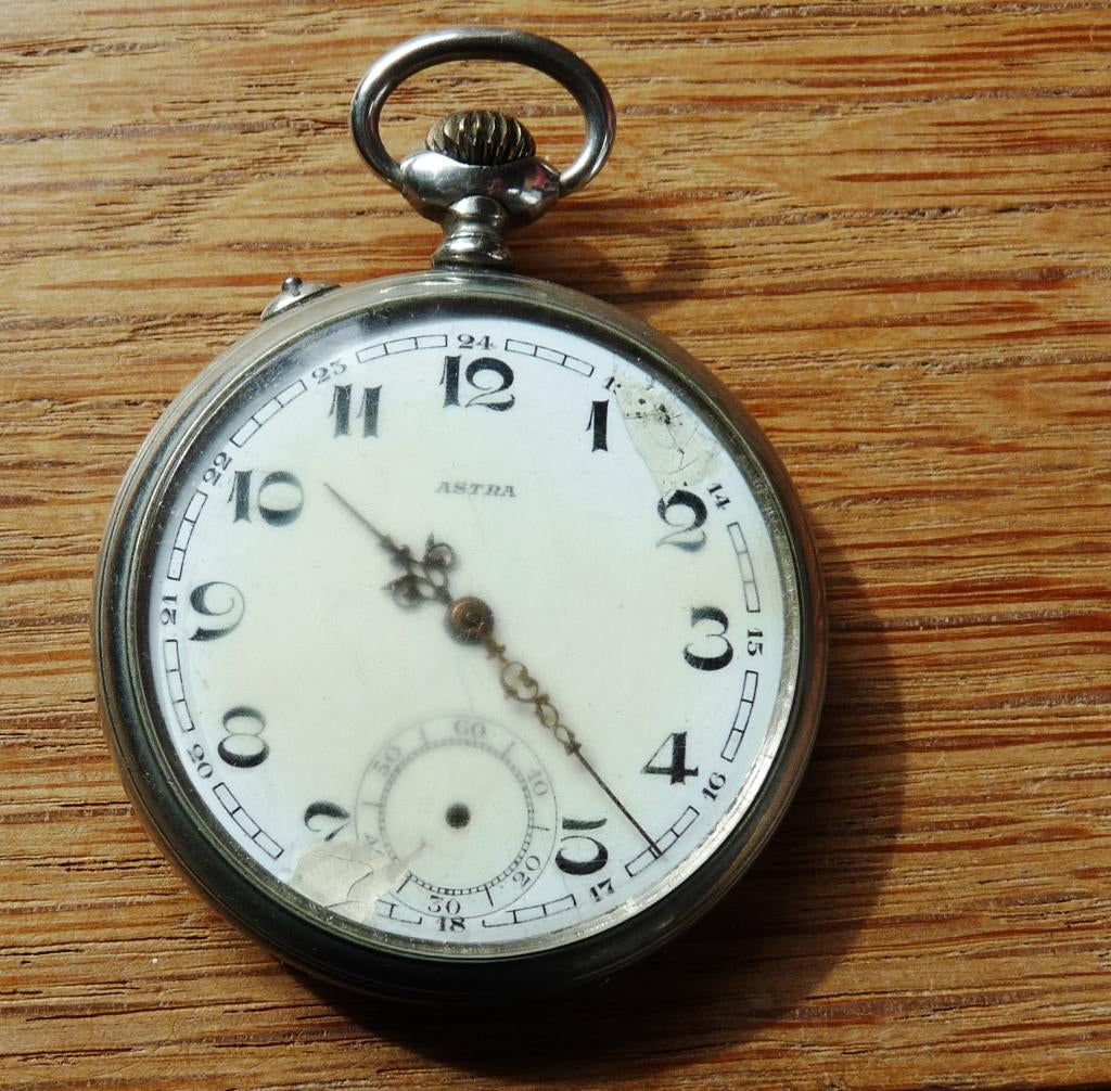 Astra vestzakhorloge – ca. 1920–1940, Overige merken, Zakhorloge, Staal, Verzenden