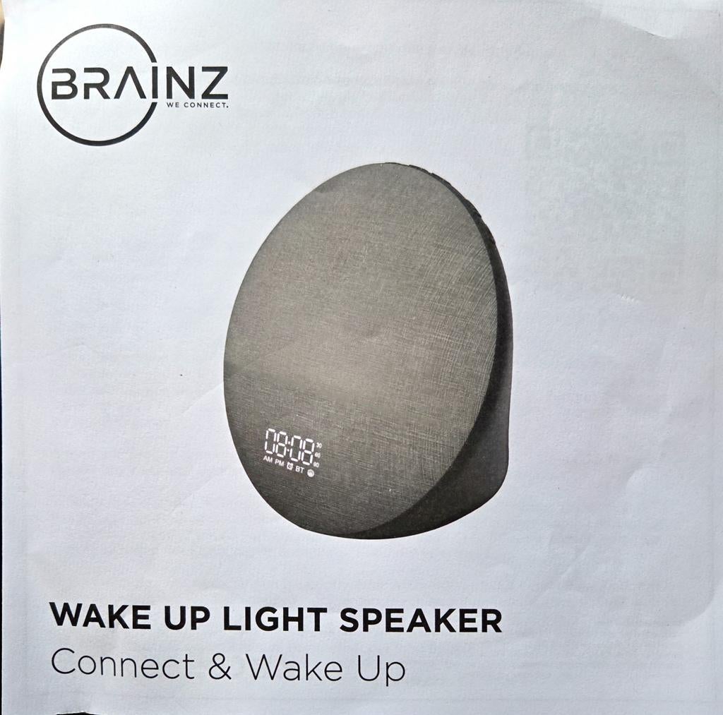 Brainz Wake Up Light Speaker - Wekker met Licht en Geluid, Witgoed en Apparatuur, Ophalen of Verzenden, Gebruikt
