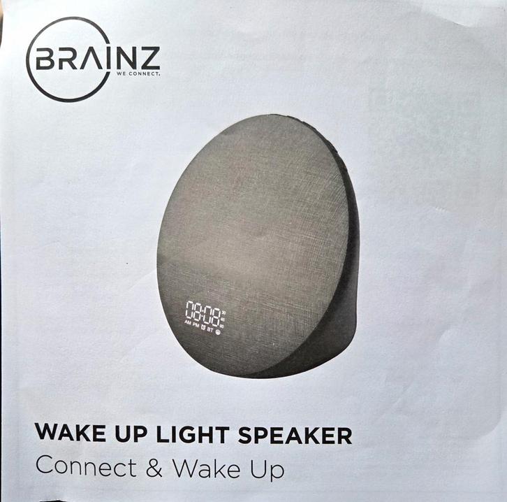 Brainz Wake Up Light Speaker - Wekker met Licht en Geluid, Witgoed en Apparatuur, Wekkers, Gebruikt, Ophalen of Verzenden