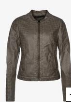 Expresso Vegan Leatherlook Biker Jacket maat 36, Ophalen, Expresso, Maat 36 (S), Gedragen