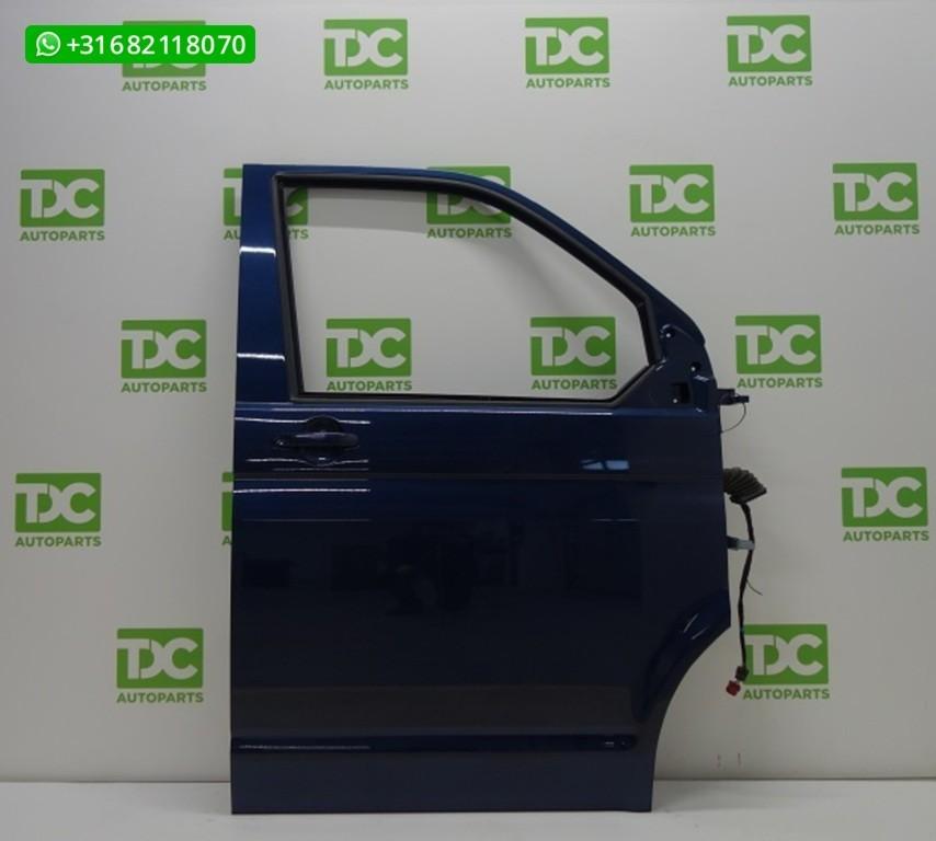 Volkswagen T5 ('03-'09) Voorportier rechts donkerblauw, Auto-onderdelen, Carrosserie en Plaatwerk, Gebruikt, Ophalen of Verzenden