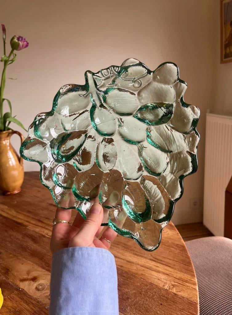 Druiventros schaal, Ophalen of Verzenden, Zo goed als nieuw, Glas, Minder dan 50 cm