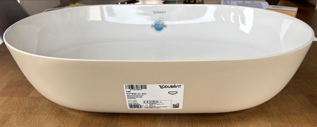 Duravit Luv opzetwastafel 60x40 cm Mat Zand WonderGliss, Ophalen, Nieuw, Wastafel