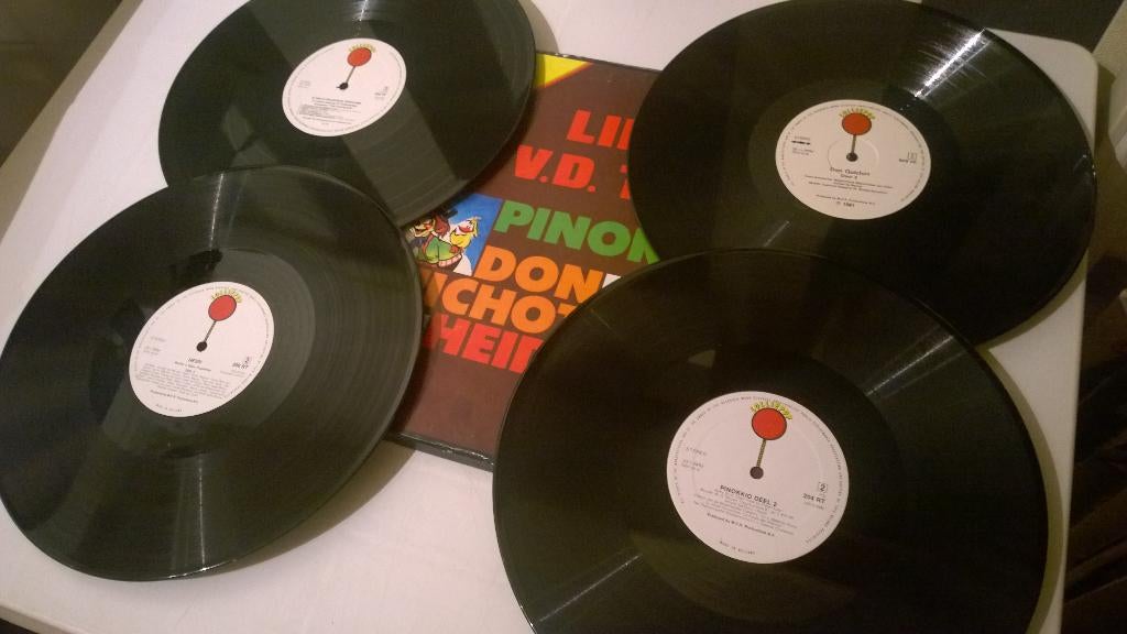 Lolliepop 4 Lp Box - Liedjes van de Tv, Don Quichot, Pinnok, Cd's en Dvd's, Vinyl | Kinderen en Jeugd, Ophalen, Gebruikt, Muziek