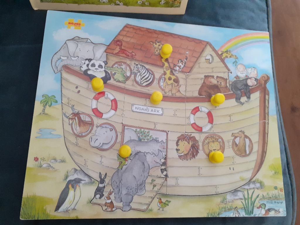 Houten Nopjespuzzel Noah's Ark, Ophalen of Verzenden, Zo goed als nieuw, Overige typen