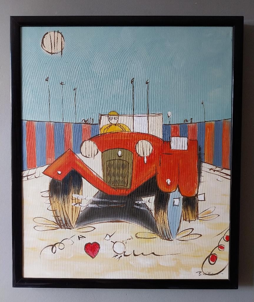 B. Williams (XXe) - Popart - 2000, Antiek en Kunst, Kunst | Schilderijen | Abstract, Ophalen of Verzenden