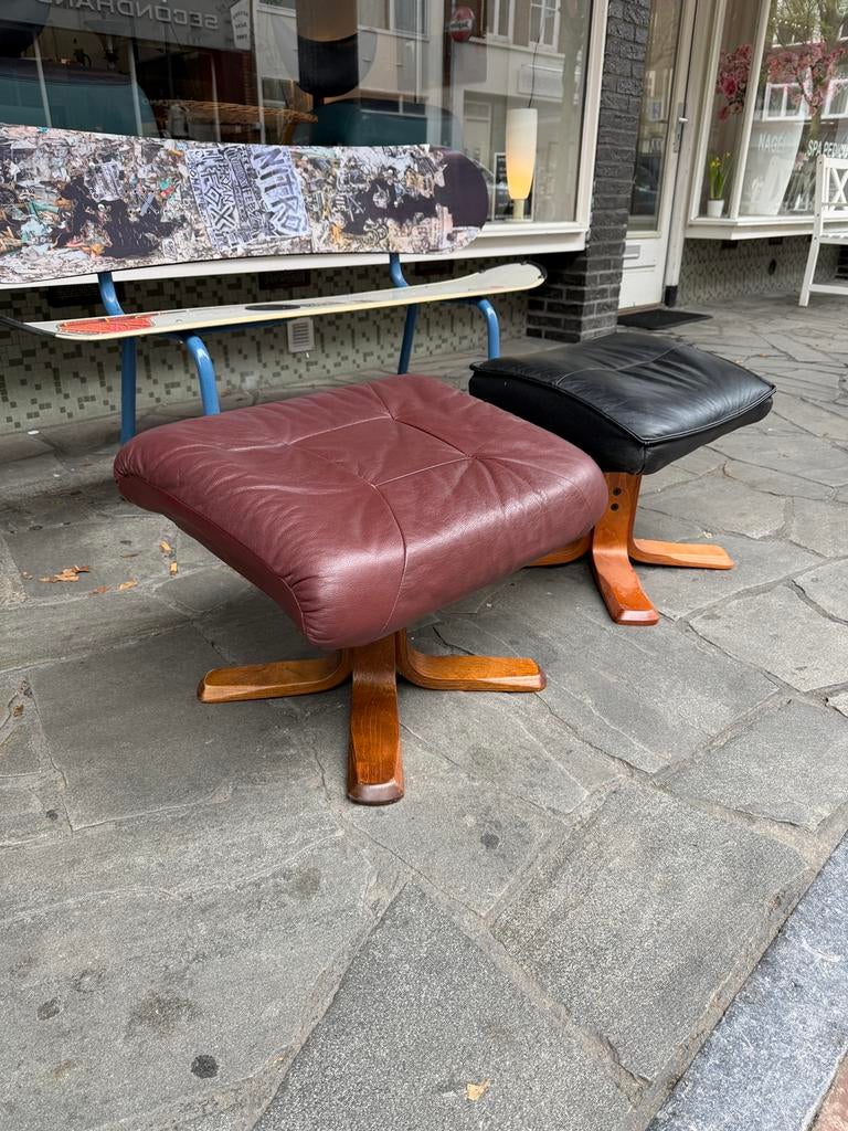 Vintage ottoman, oud design voetenbank, hocker, poef, Huis en Inrichting, Banken | Voetenbanken en Poefen, Ophalen, Gebruikt, -