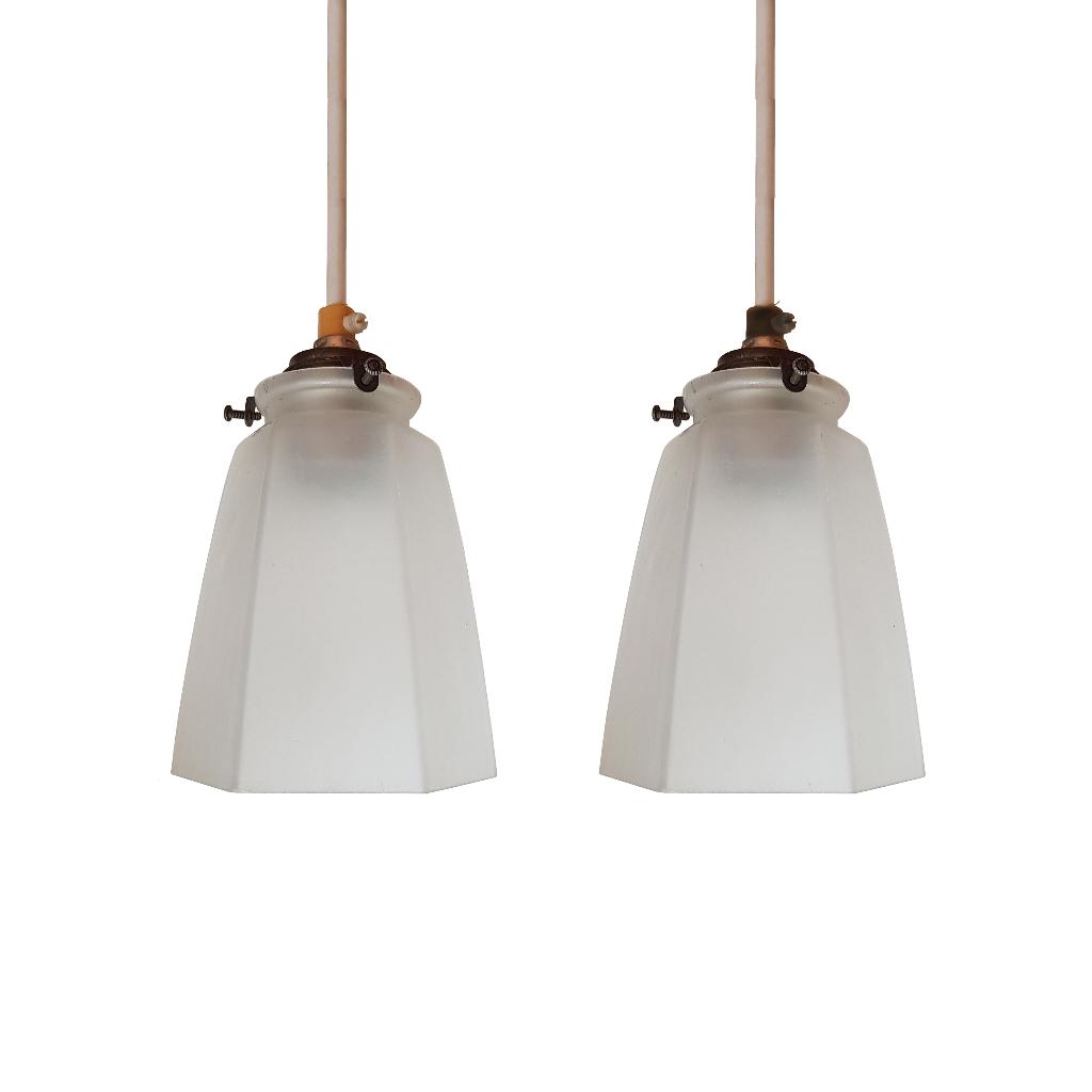 2 Art Deco hanglampen, Huis en Inrichting, Gebruikt, -, -, Ophalen of Verzenden