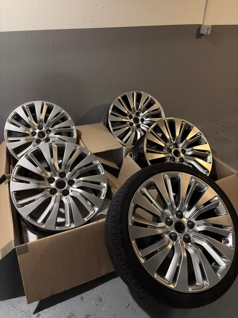 Opel Insignia OPC velgen 20 inch (nette set + banden)-UNIEK!, Auto-onderdelen, Banden en Velgen, Ophalen, Velg(en), Personenwagen