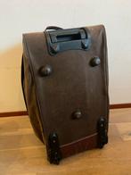 Leonardo Trolley Reistas - Bruin Leer, Ophalen, Gebruikt, 50 tot 60 cm, Leer